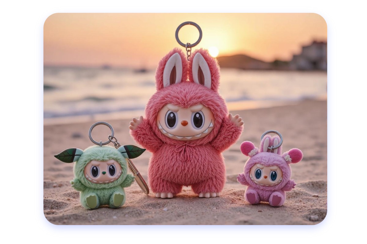 DIY-Labubu-Schlüsselanhänger basteln