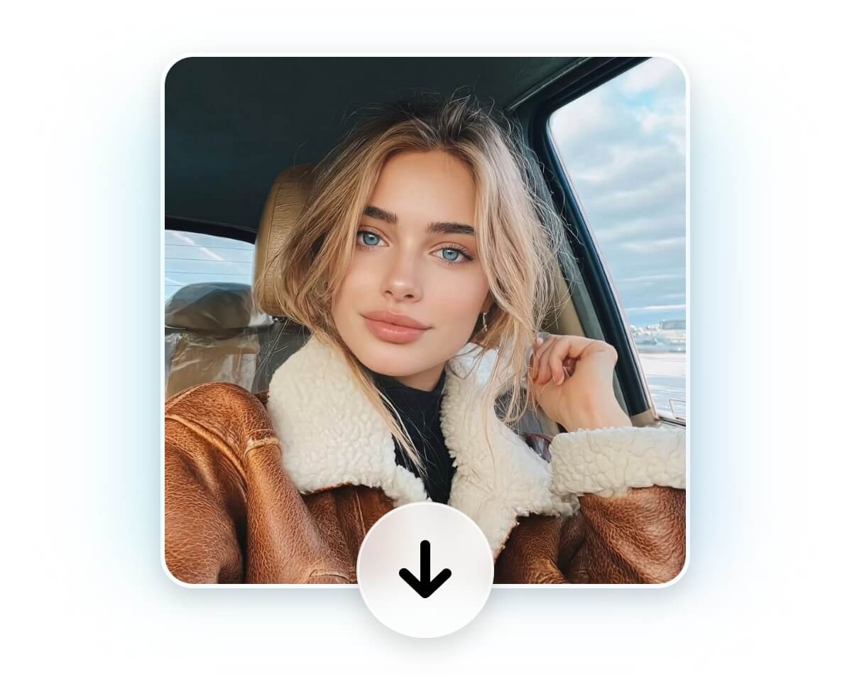 Download a photo of a woman with blemishes removed