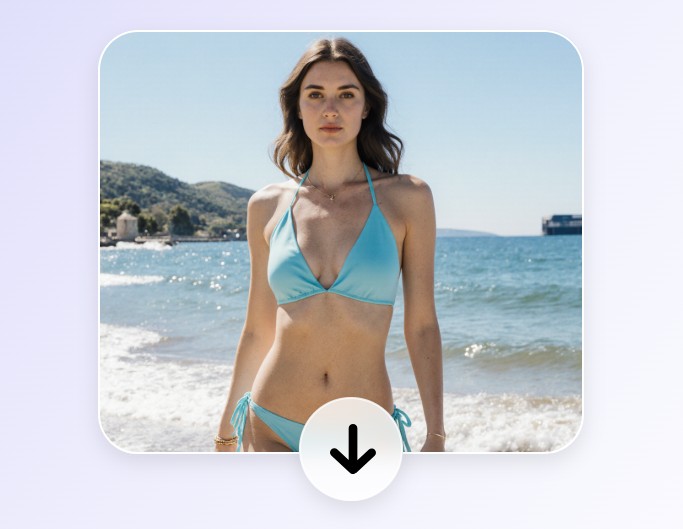 Download ai generated bikini girl visual