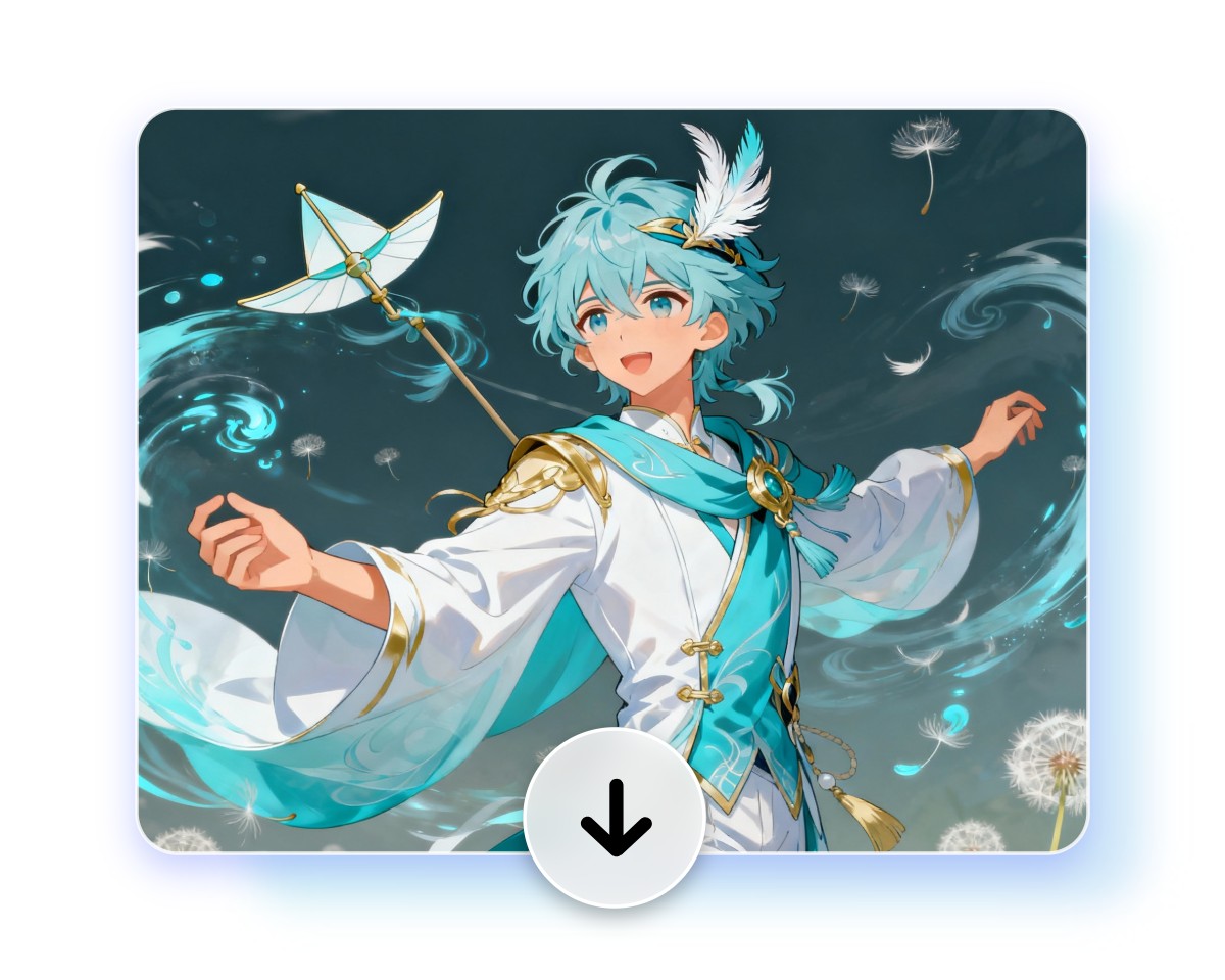 Download ai generated genshin character from fotor