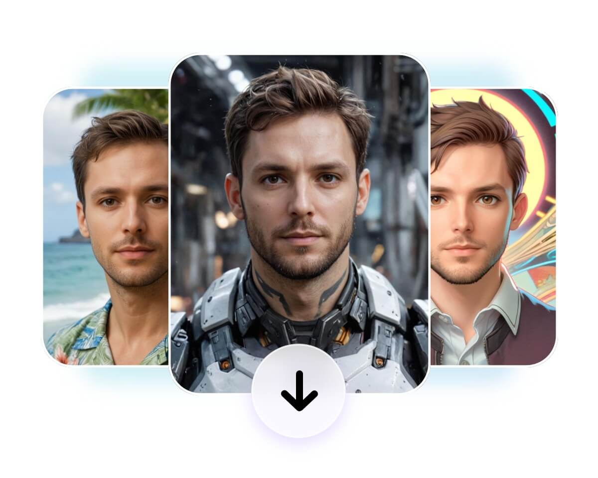 Download ai profile pictures of a man on fotor