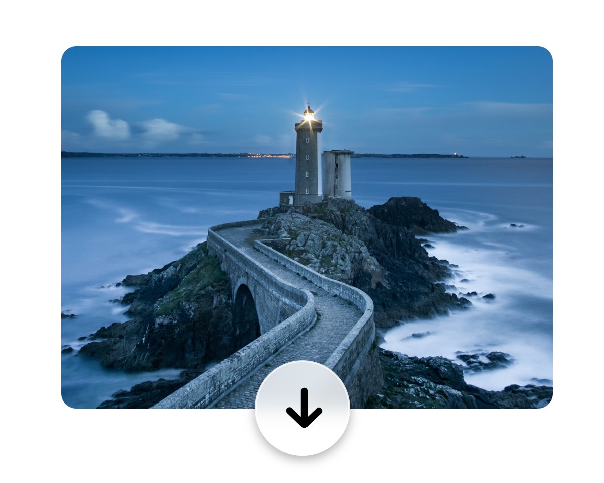 Download an ai upscaled high quality image of a seaside lighthouse