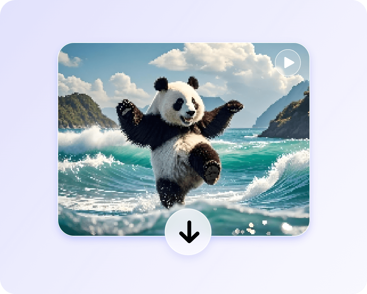 Download an ai video featuring a kunfu panda