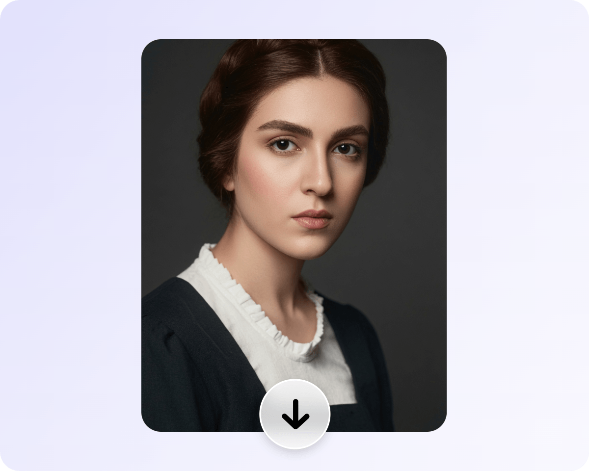 Download colorized version of a classic lady portrait image