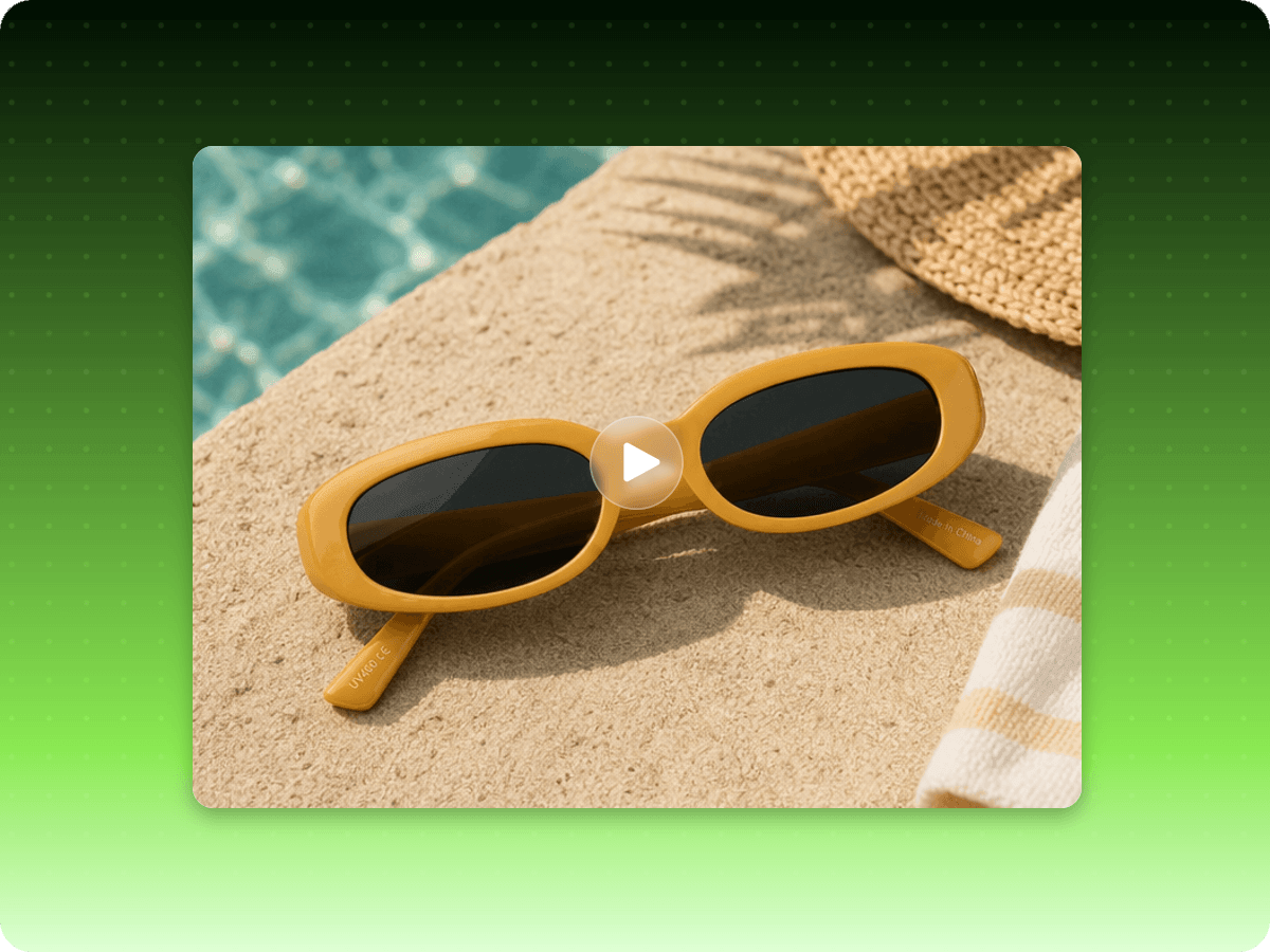 das verbesserte produktvideo über eine sonnenbrille wasserzeichenfrei in hoher auflösung herunterladen oder teilen