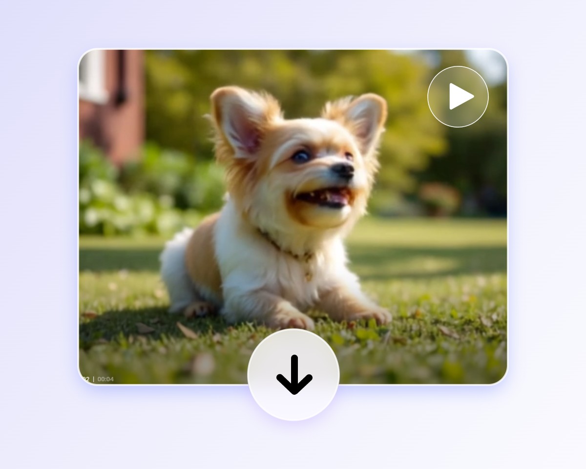 Download the ai generated short video of a cute puppy from fotor