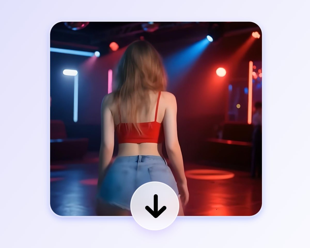 Télécharger la vidéo de twerking générée automatiquement à partir de la photo d'une femme blonde