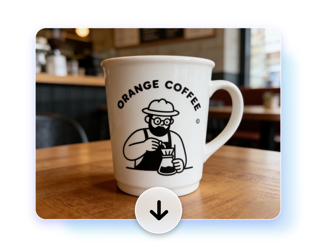 Download the ai mug product mockup from fotor