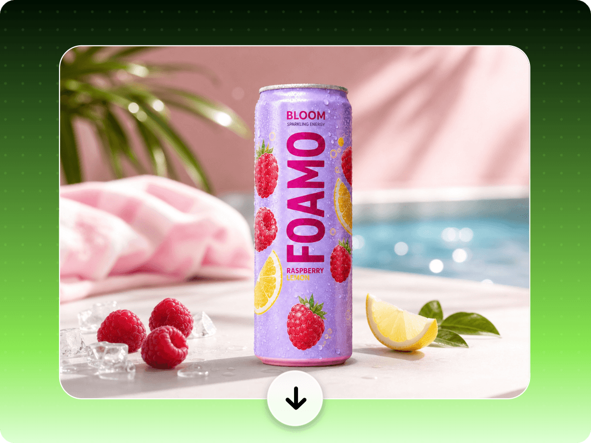 Download the beverage image with a vibe lifestyle scene