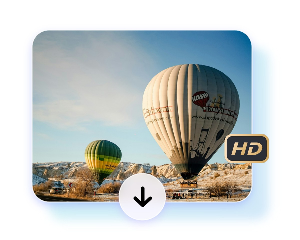 Download the image with the removed distant hot balloon
