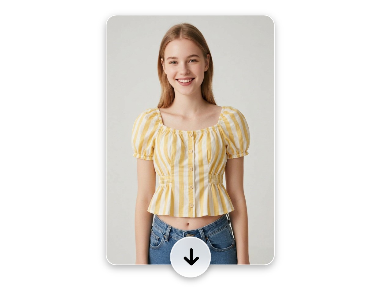 Download the model photo with a blouse