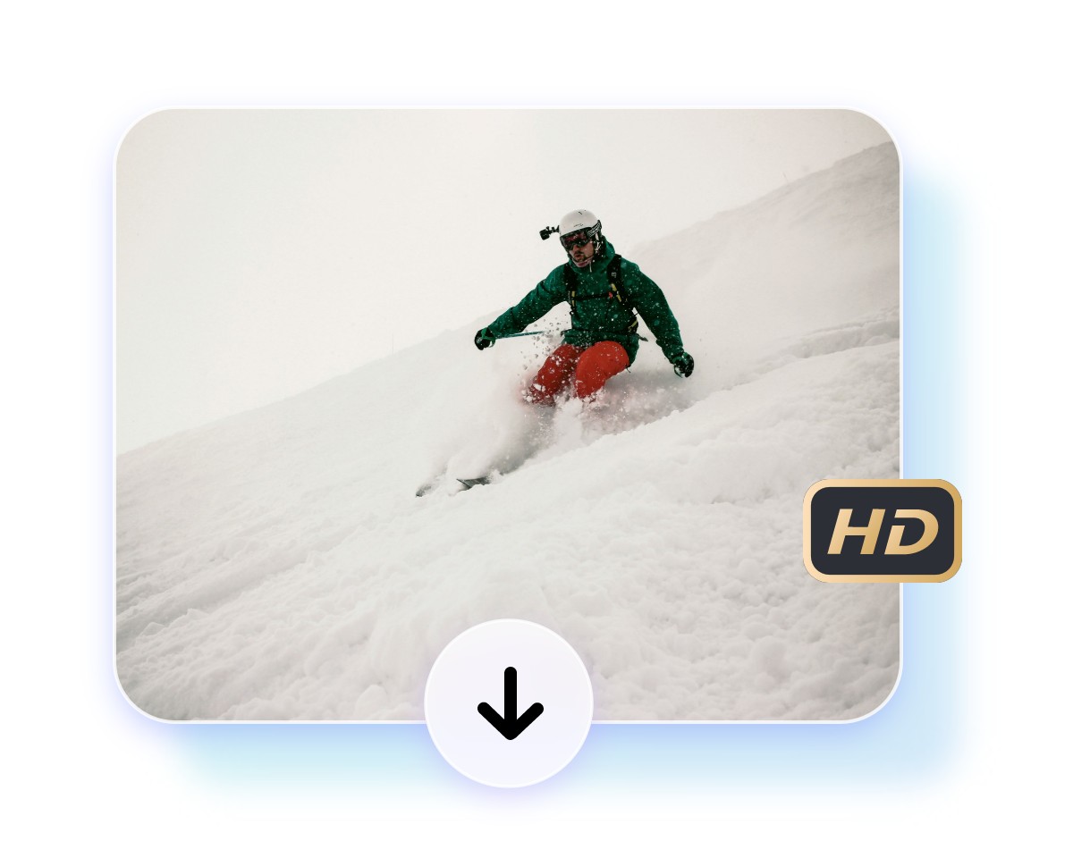 Download the signature free photo of a skiing man