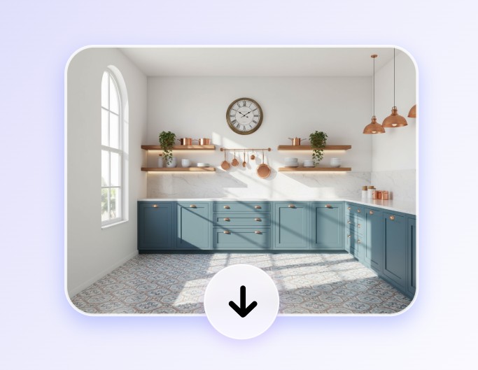 Download your ai kitchen design from fotor