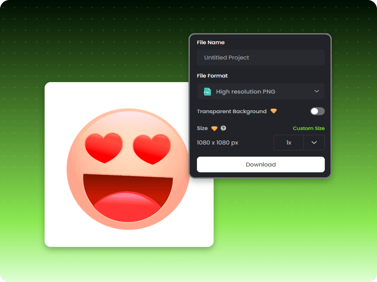 Download your designed emoji