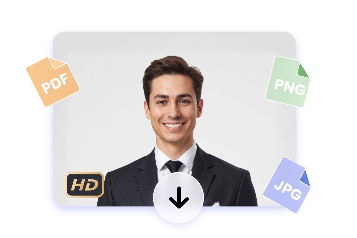 Download your passport photo in any format