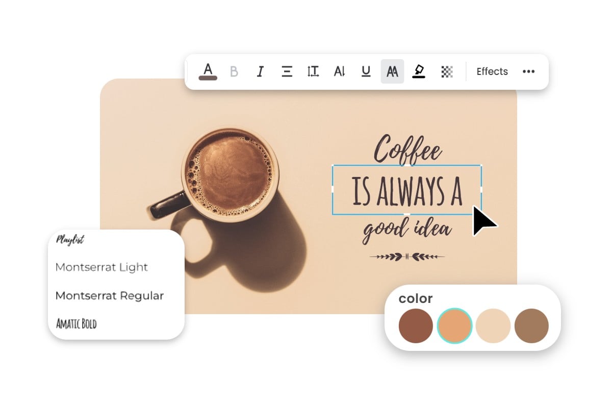 Easily customizable design elements in fotor wallpaper templates