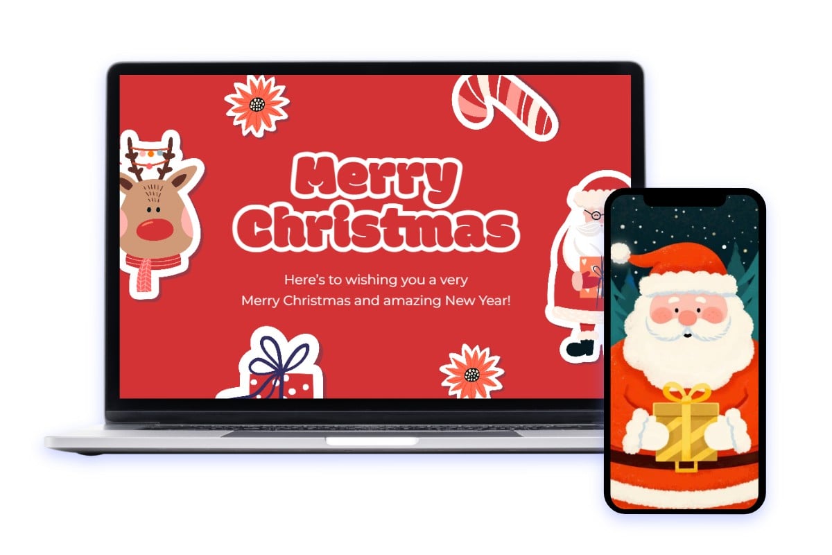 Weihnachtshintergründe für Desktop und Handy erstellen