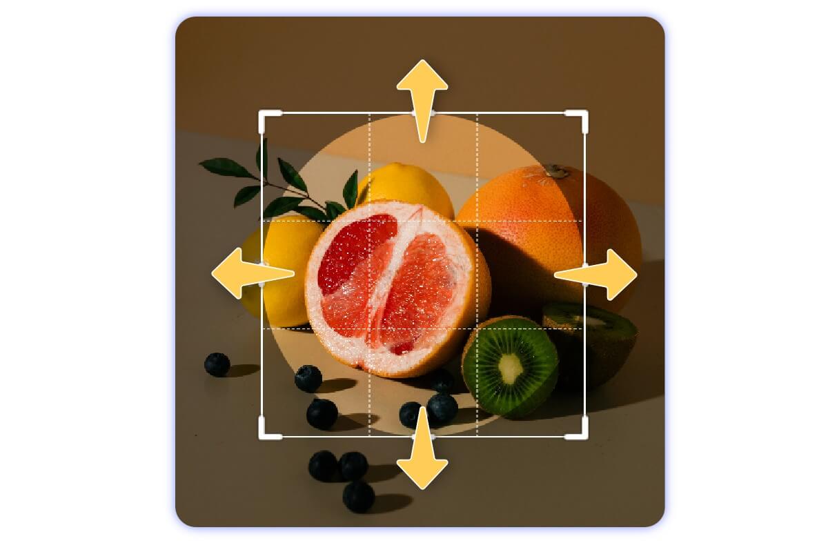 Easily reposition and resize the circle crop area for the best composition and focus