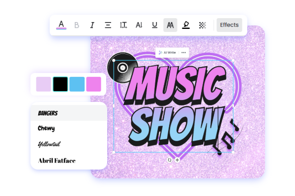 色、影、エフェクトを簡単にカスタマイズ