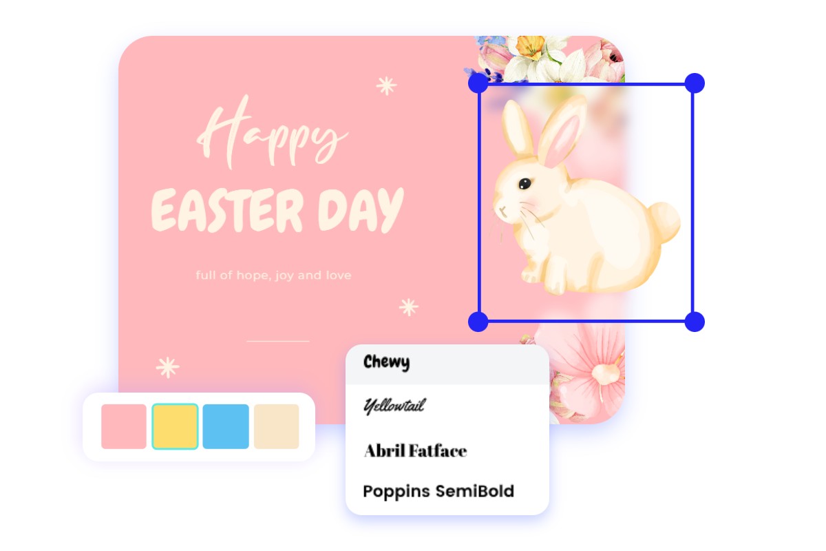 Eine rosa süße Hase in Fotor erstellen