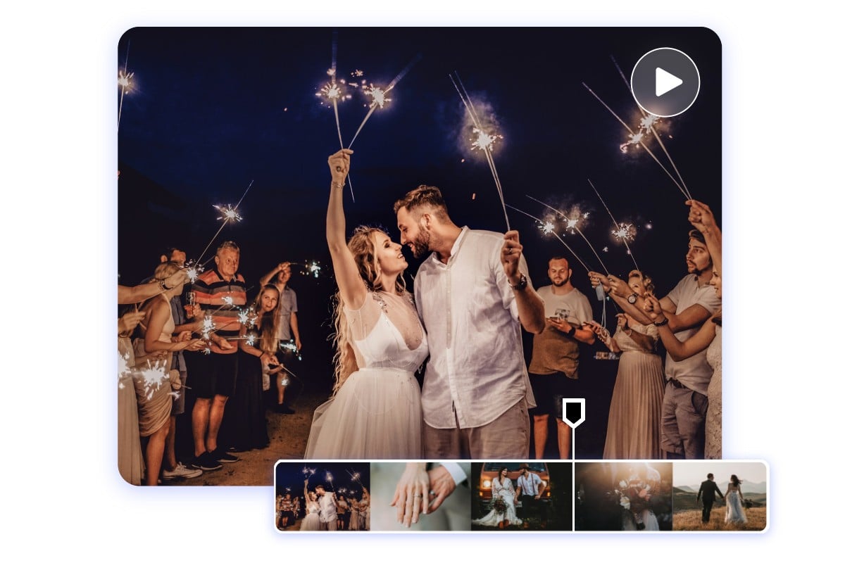 Edit an ai video of a wedding from a photo