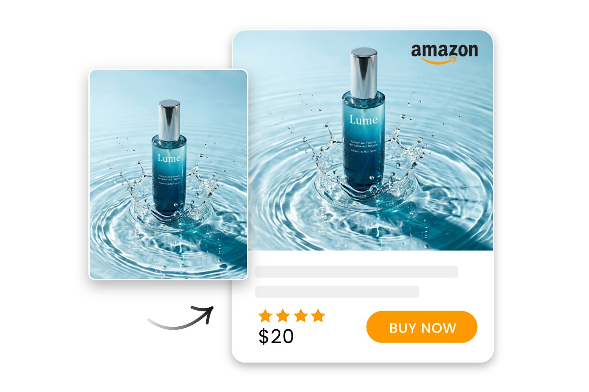 Edit and create a skincare product image for e commerce platforms