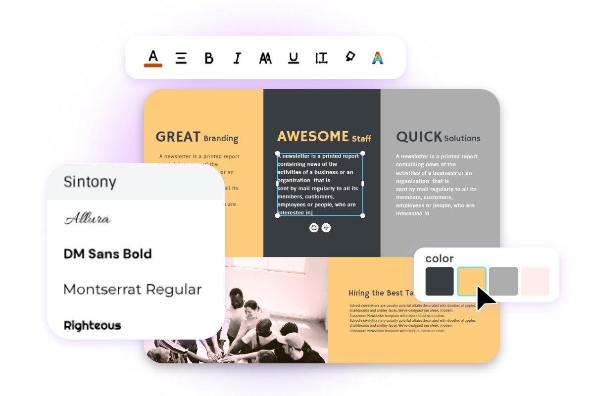 Edit and design brochure with fotor