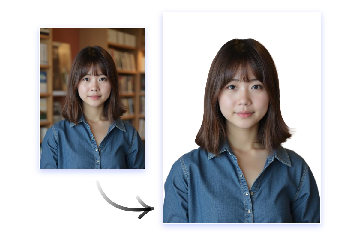 複雑な背景もワンクリックで白背景に