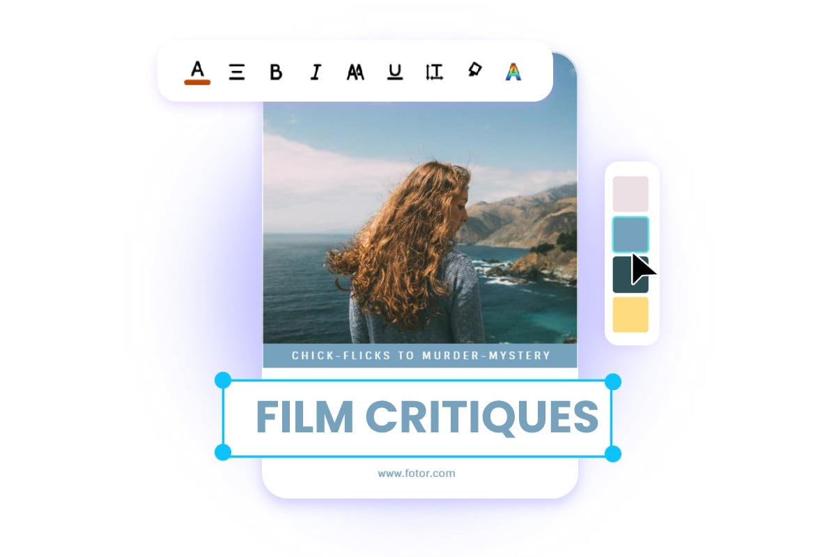 edit the text on a movie poster with Fotor