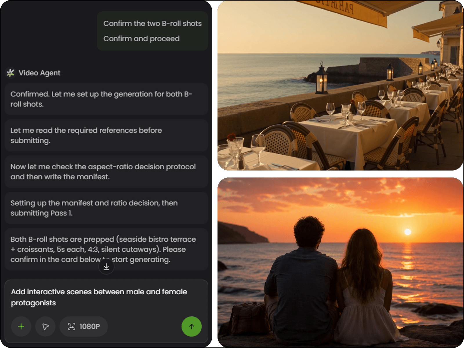 Edit your b roll script and footage through conversation