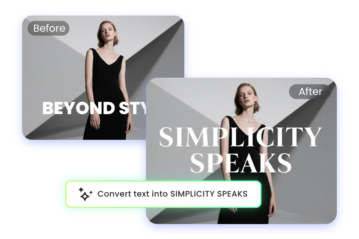 Effortless AI text editing on flux generated image