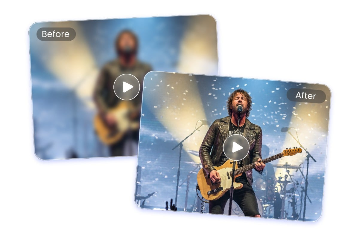 Enhance a low quality video of a band performance