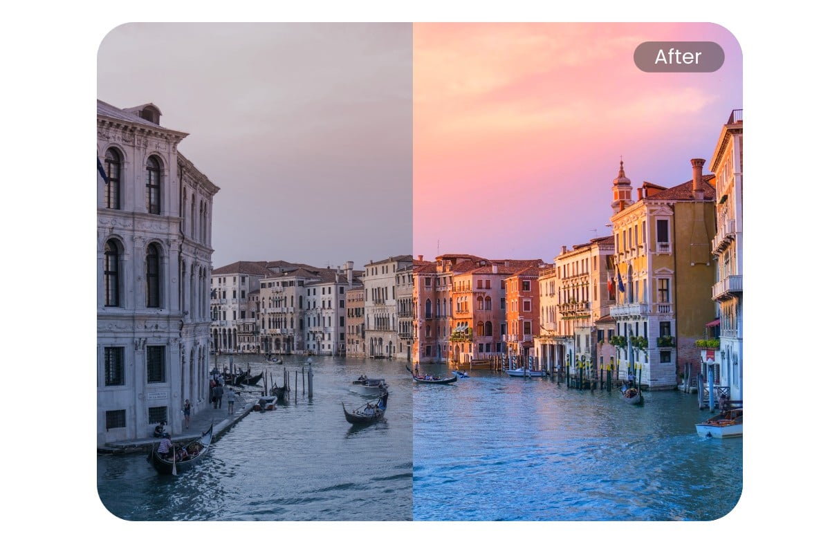 Enhance image light with Fotor AI photo editor