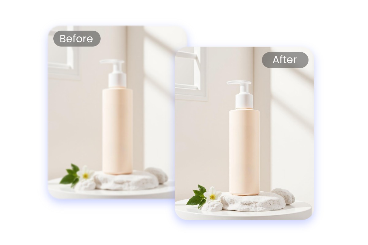 Enhance the quality of a blurry product image