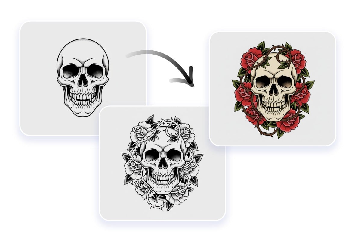 Enhance uploaded tattoos with detail refinement