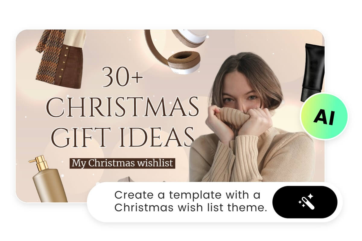Enter a prompt to generate a christmas gift idea template