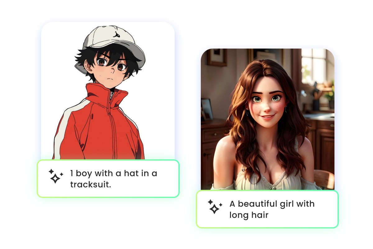 Entrer du texte pour générer une photo de profil en 3D ou de style anime avec l’IA dans Fotor