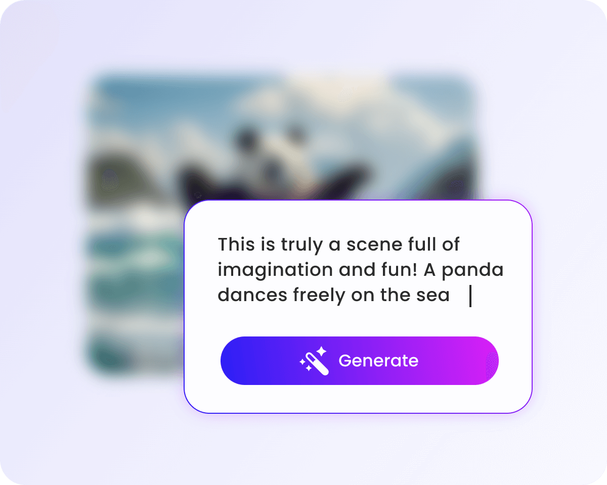 Enter the text prompts in fotor to generate an ai video