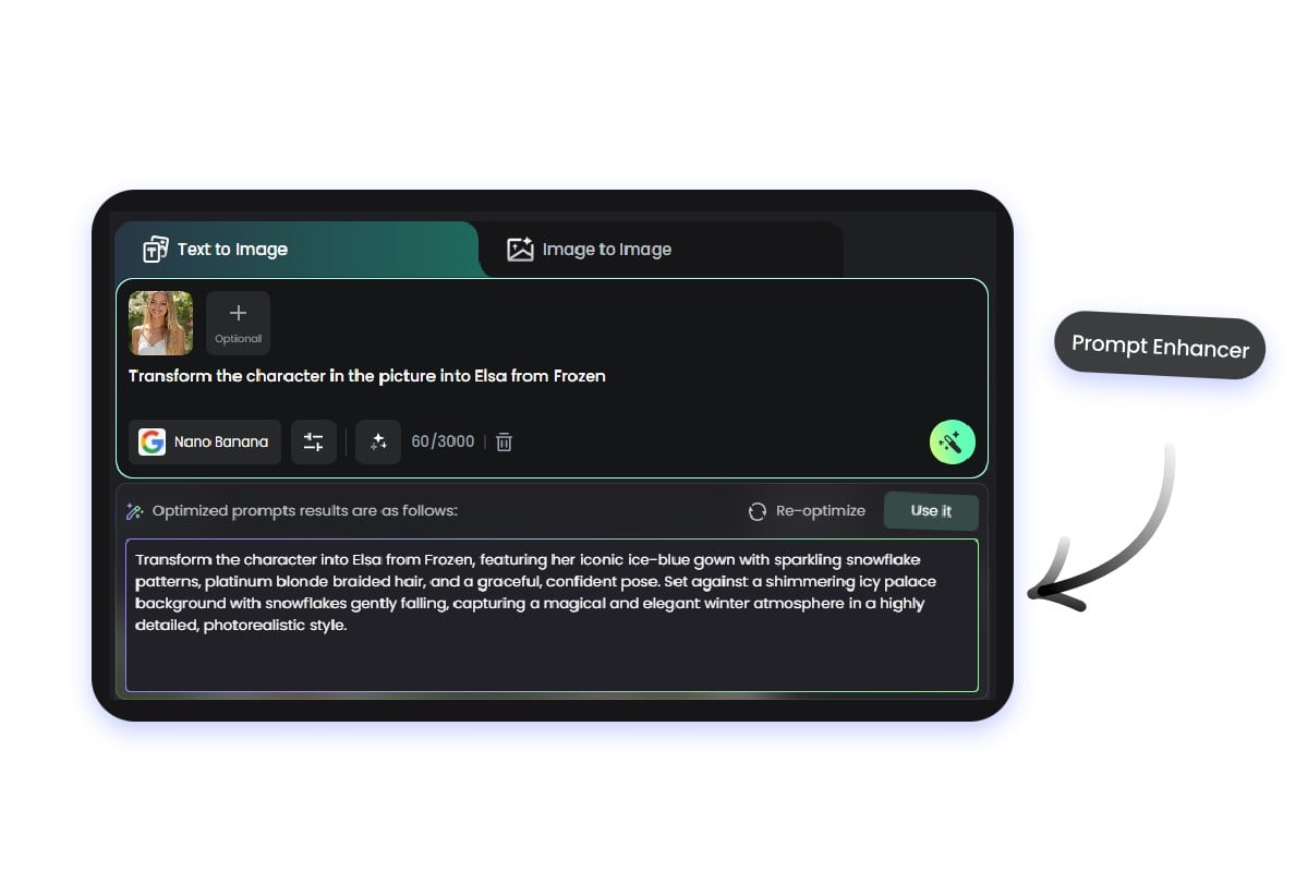 Einfach zu bedienender KI-Cosplay-Generator von Fotor mit verbesserter Texteingabe