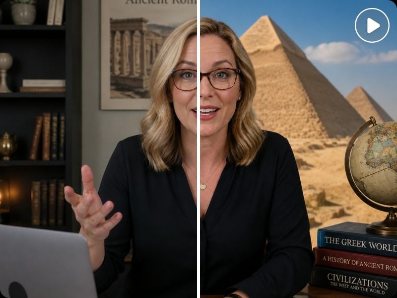 Entferne den hintergrund eines tutorial video und einen passenden hinzufuegen