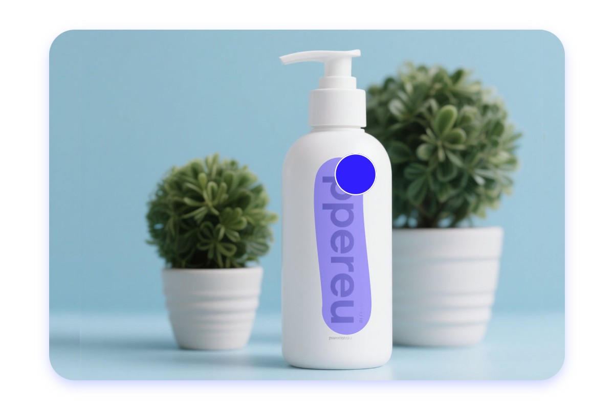 Erase unwanted logo of a product bottle picture