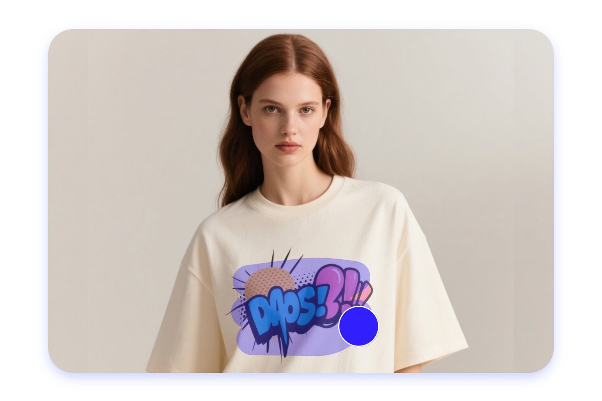 Erase unwanted text from a fashion picture