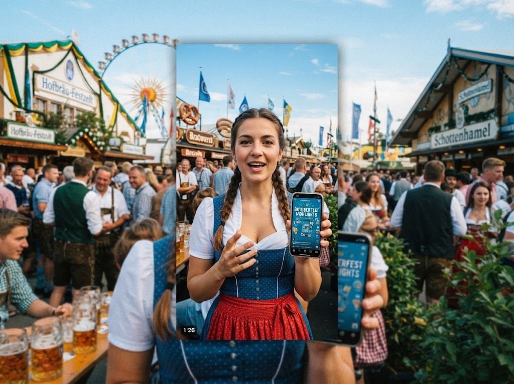 Erstelle mit fotor markting shorts ueber oktoberfest