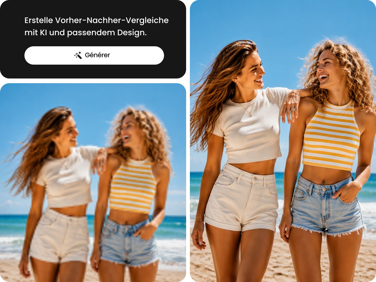 Erstelle mit ki vorher nachher bild mit einem klick