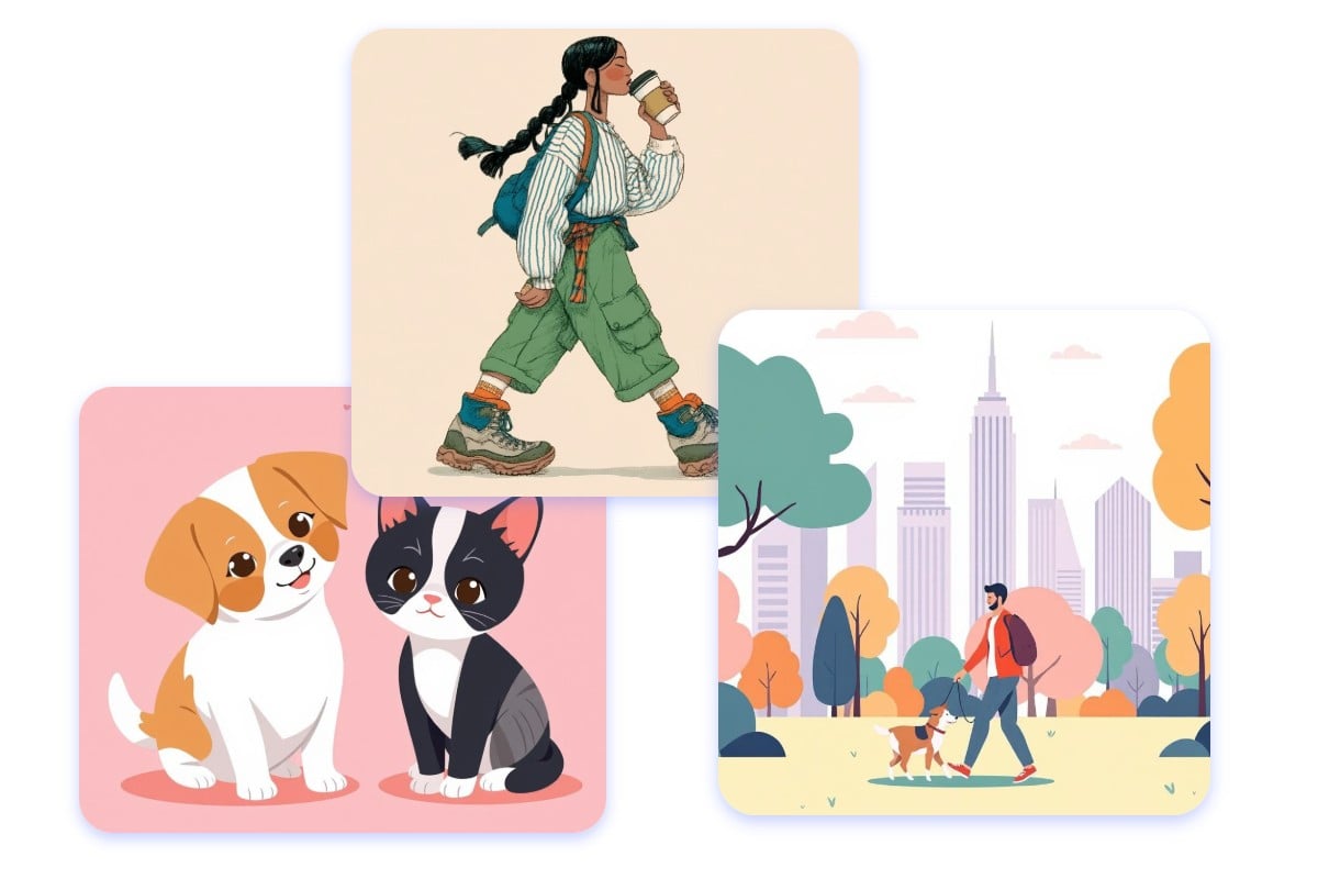 Explore multiple vector art styles for your needs