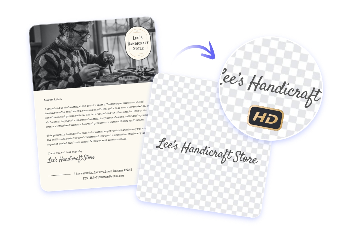 Extraire une signature d’une image sans perte de qualité