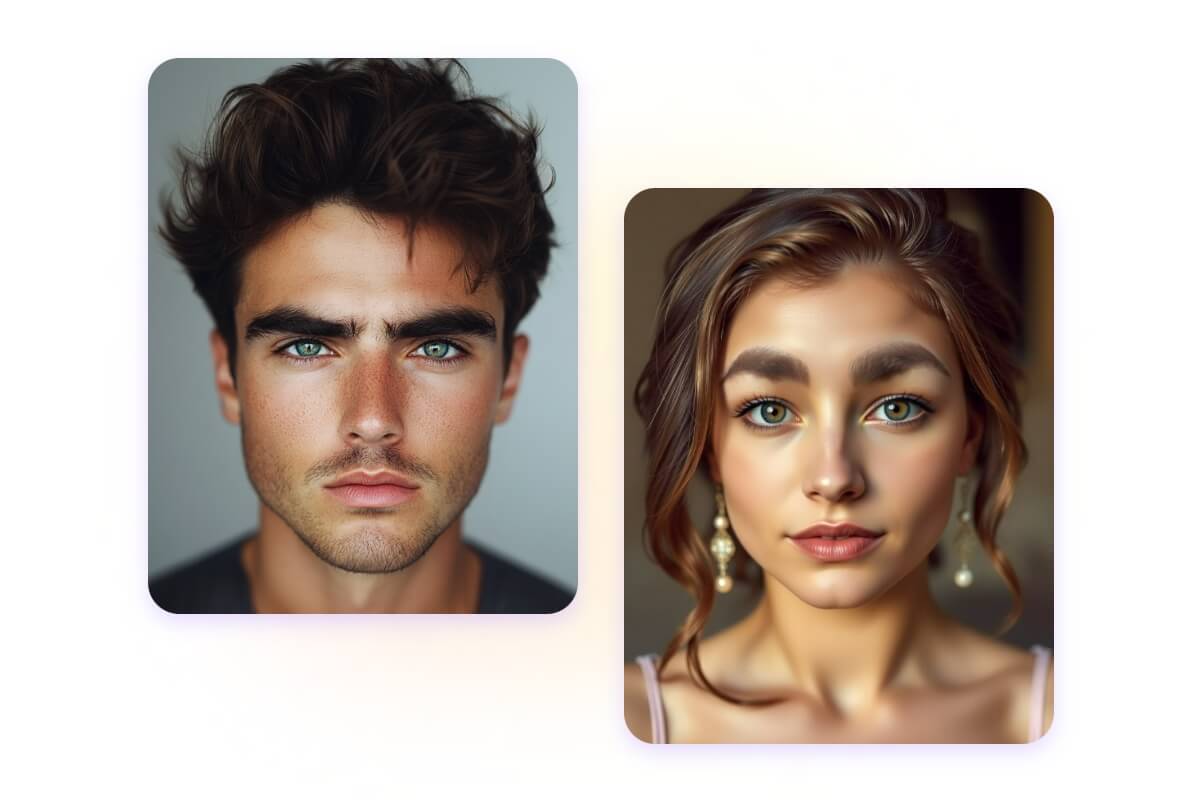 Eyebrow filter prank for a handsome man and a beautiful woman