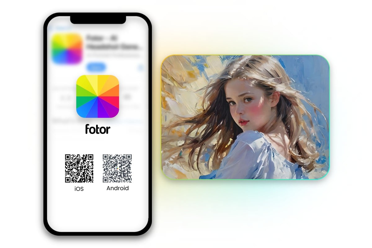 application de générateur d'IA Girl de Fotor