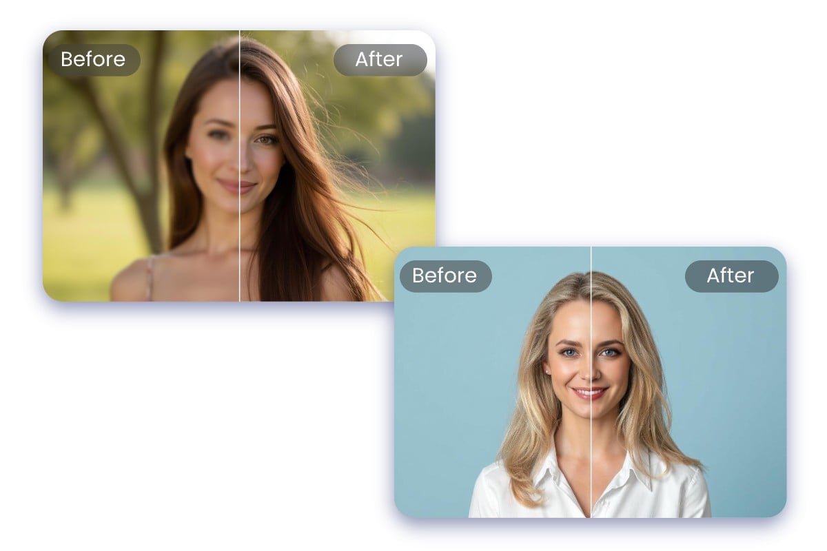 Fotor also lets you enhance photos or do face retouching with ai