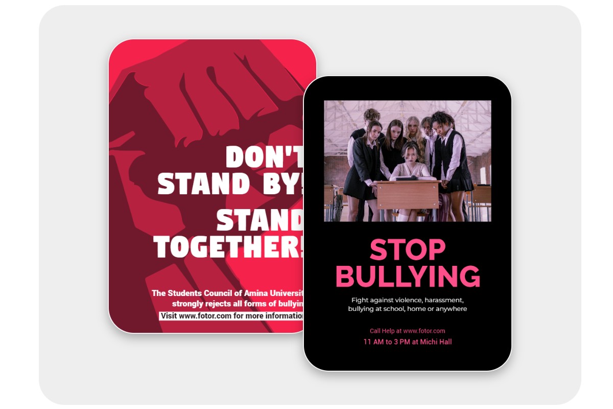 Fotor anti bullying poster templates